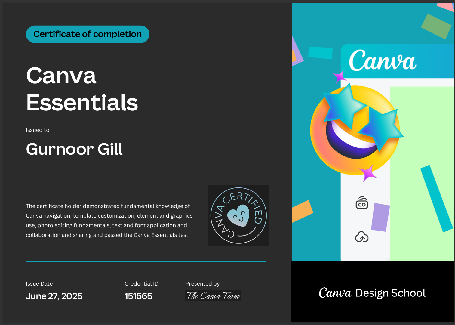 Gurnoor Gill (Digital Marketer) added her certificate in Digital Marketing Portfolio